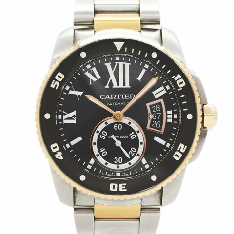 卡地亞 Calibre de Diver W7100054 黑色錶盤男士腕錶