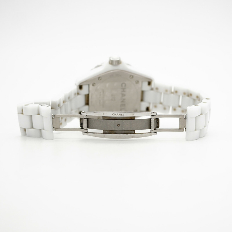 香奈兒 J12 藍光 H3827 白色錶盤男士腕錶-4