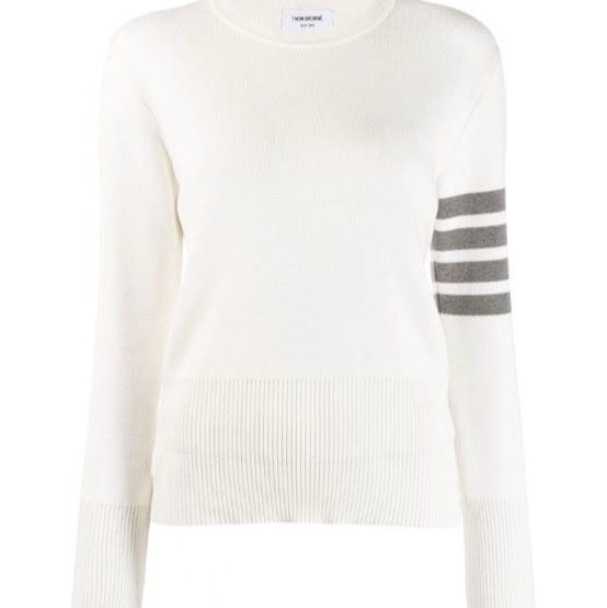 Thom Browne 女士 四條紋針織圓領套頭衫IT-36 IT-38 IT-40 IT-42碼-0