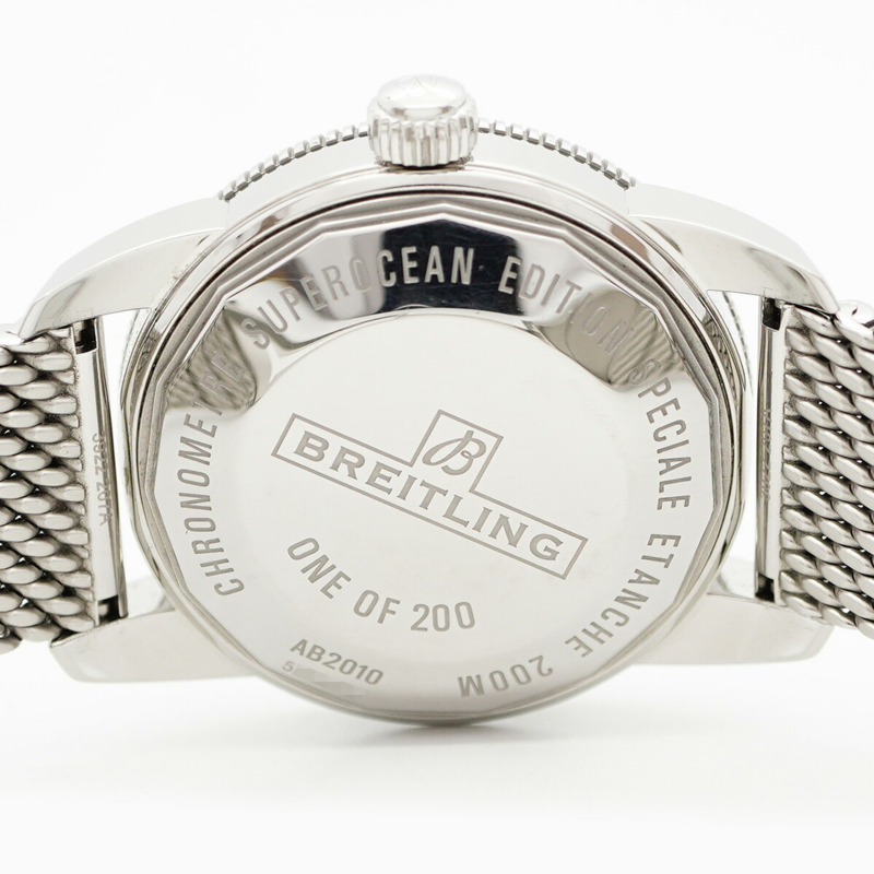 百年靈超級海洋文化系列AB2010藍色錶盤男士腕錶-5