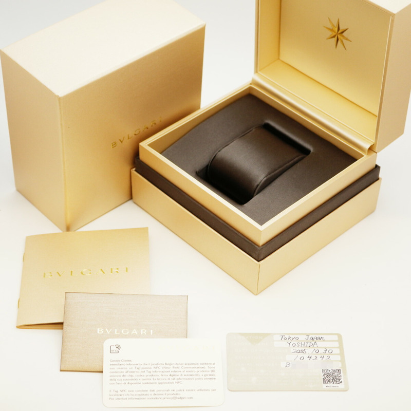 寶格麗鋁金屬青銅腕錶 104242 黑色錶盤 男士腕錶-1