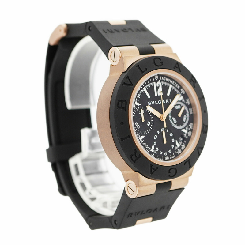 寶格麗鋁金屬青銅腕錶 104242 黑色錶盤 男士腕錶-3