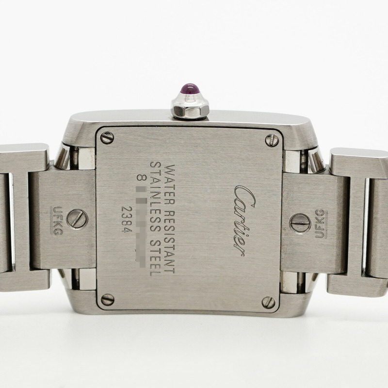 卡地亞 Tank Française SM W51028Q3 粉紅錶盤女錶-4