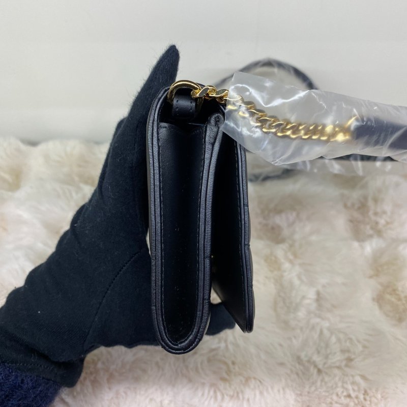 全新閒置品 BURBERRY 巴寶莉 Lola系列TB LOGO格紋小羊皮WOC斜背包-3