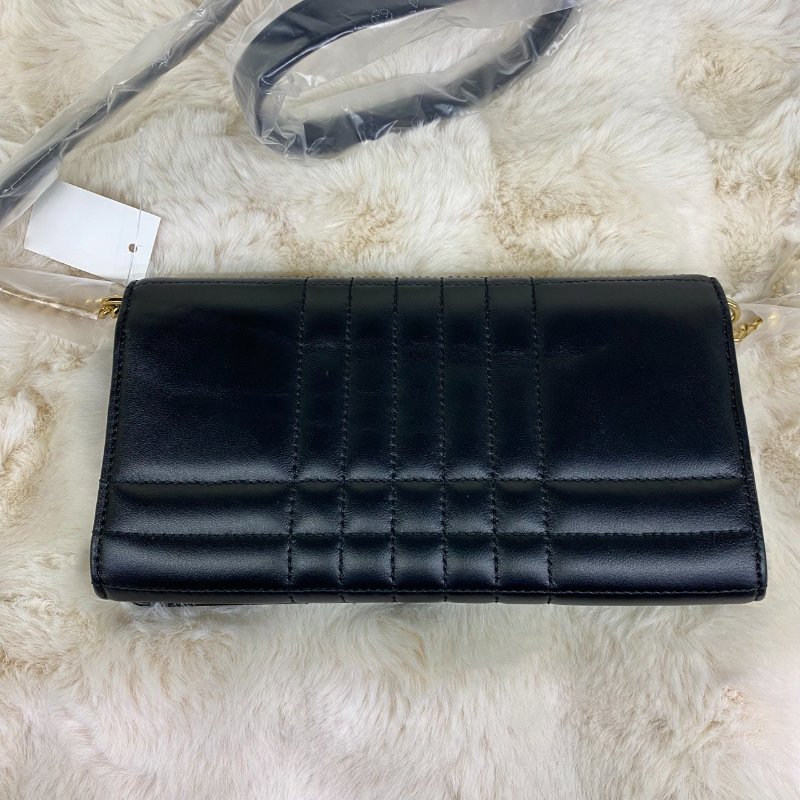 全新閒置品 BURBERRY 巴寶莉 Lola系列TB LOGO格紋小羊皮WOC斜背包-10