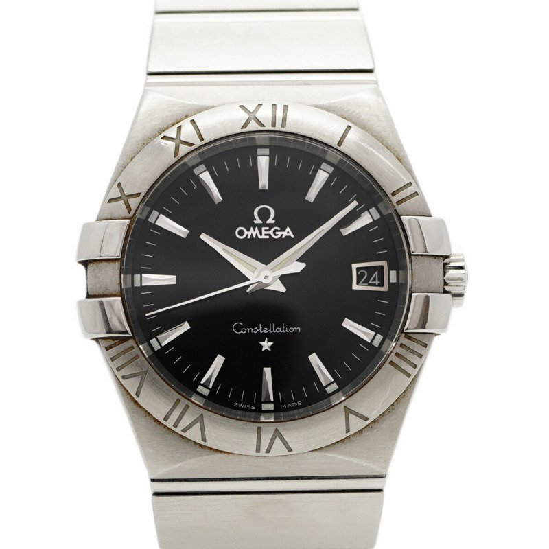 歐米茄星座系列 123.10.35.60.01.001 黑色錶盤男士腕錶-0