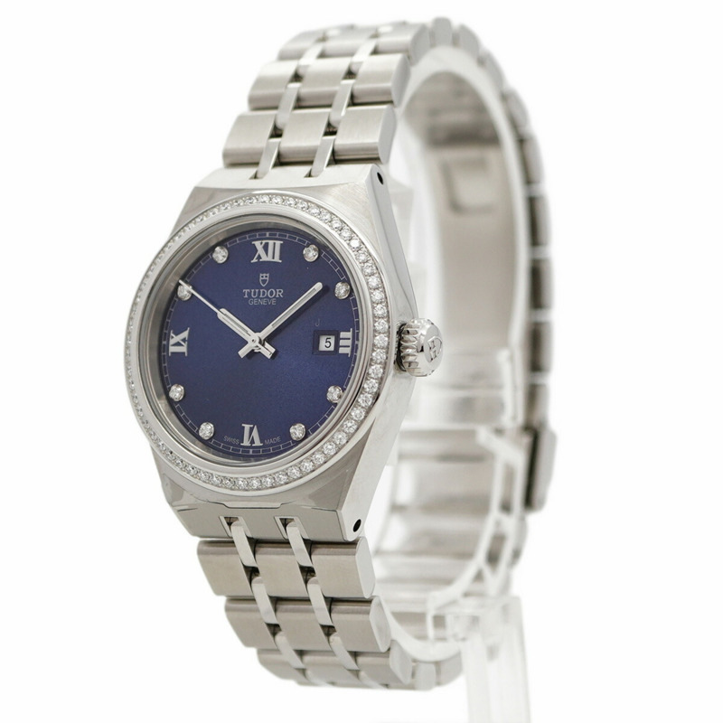 帝舵皇家28320藍色錶盤女士腕錶-2