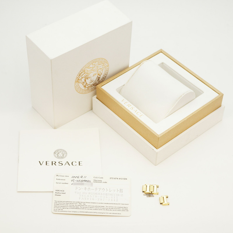 范思哲 (Versace) STUD ICON VE6M00522 藍色錶盤女士腕錶-1