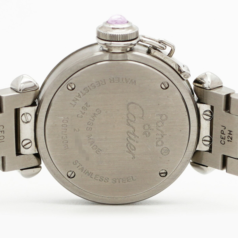 卡地亞 Miss Pasha W3140008 粉紅錶盤小姐腕錶-5