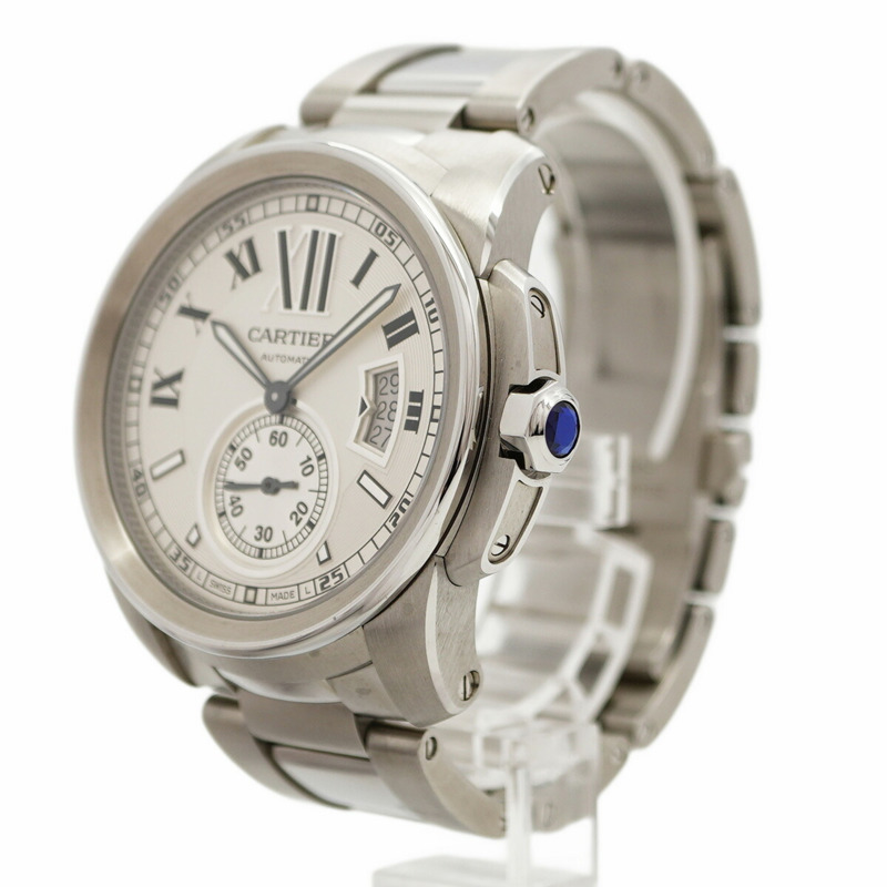 卡地亞 Calibre LM W7100015 銀色錶盤男士腕錶-2