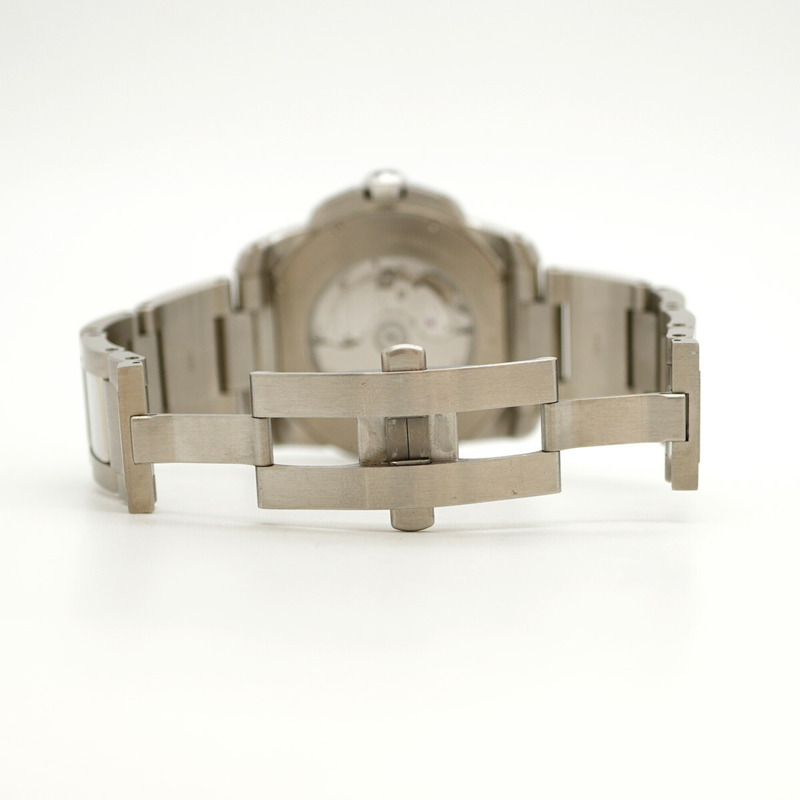 卡地亞 Calibre LM W7100015 銀色錶盤男士腕錶-4