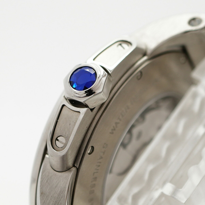 卡地亞 Calibre LM W7100015 銀色錶盤男士腕錶-10