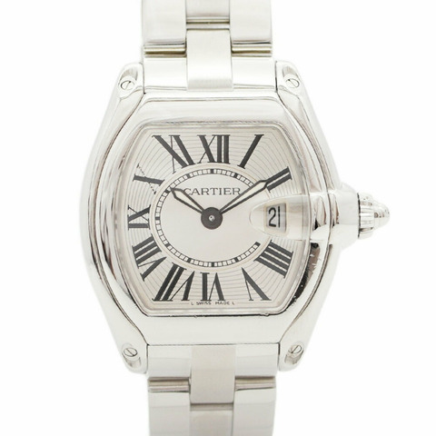 卡地亞 Roadster SM W62016V3 銀色錶盤小姐腕錶