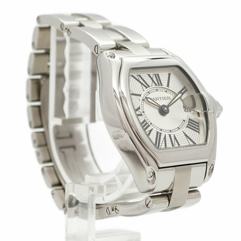 卡地亞 Roadster SM W62016V3 銀色錶盤小姐腕錶-2