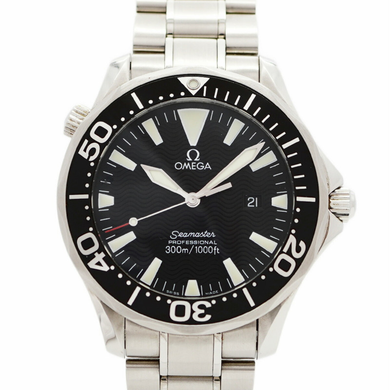 歐米茄海馬系列 2254.50 黑色錶盤男士腕錶-0