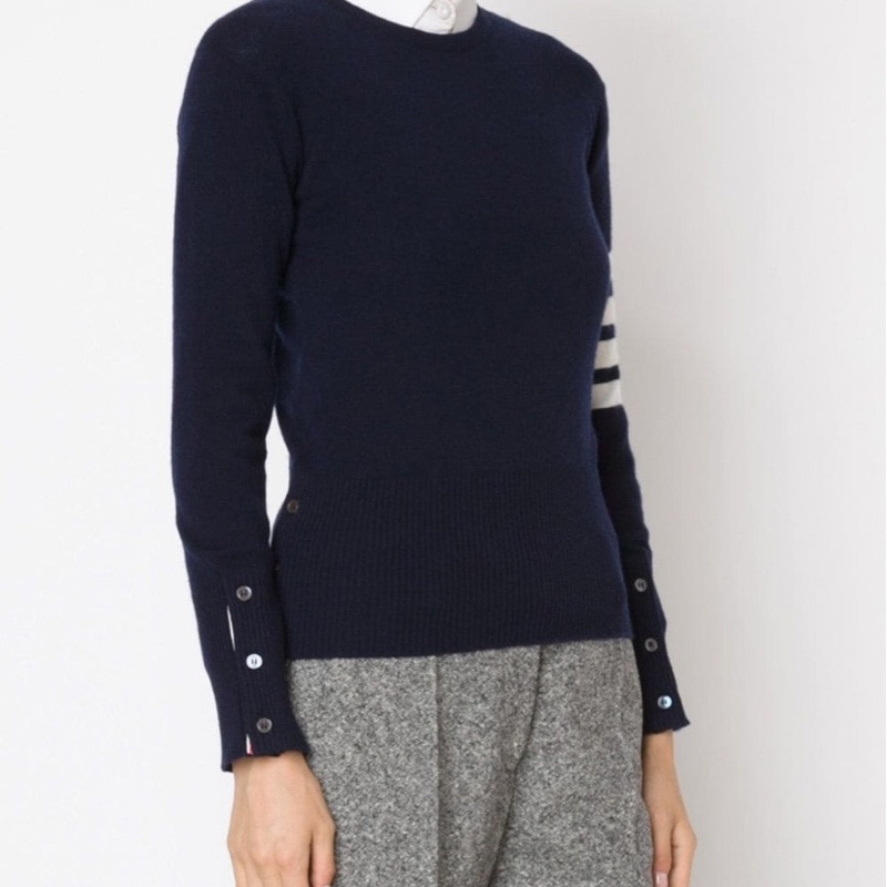 Thom Browne 女士 條紋圓領套衫IT-36 IT-38 IT-40 IT-42 IT-44碼-4