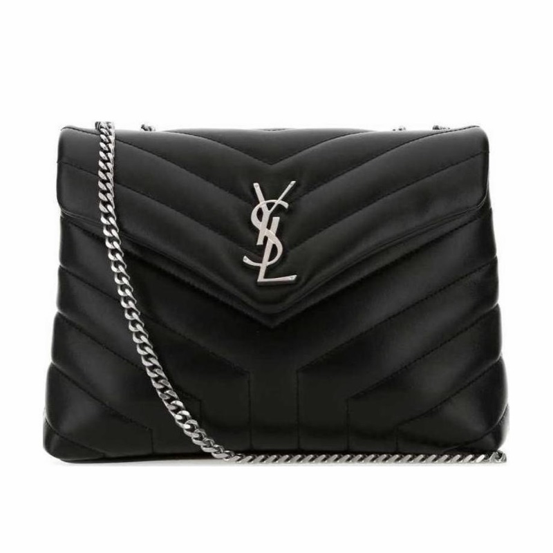 Saint Laurent 女士 LOULOU 小號Y形絎縫單肩包均碼碼小號、23cm*9cm*17cm-0