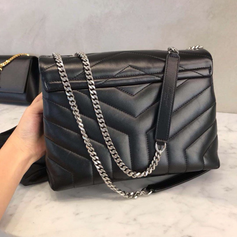 Saint Laurent 女士 LOULOU 小號Y形絎縫單肩包均碼碼小號、23cm*9cm*17cm-4
