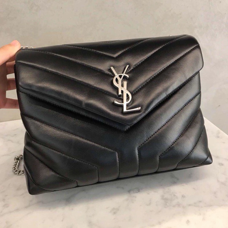 Saint Laurent 女士 LOULOU 小號Y形絎縫單肩包均碼碼小號、23cm*9cm*17cm-5