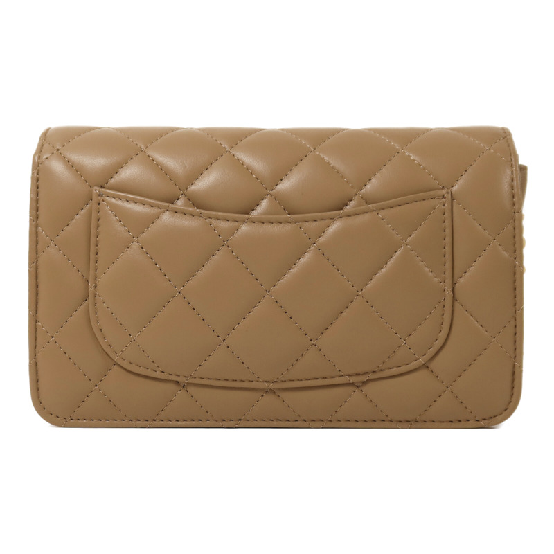 CHANEL 羊皮皮革Wallet On Chain金扣鏈帶肩背袋-1