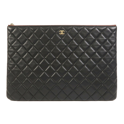 CHANEL 羊皮皮革Pouch金扣手拿包