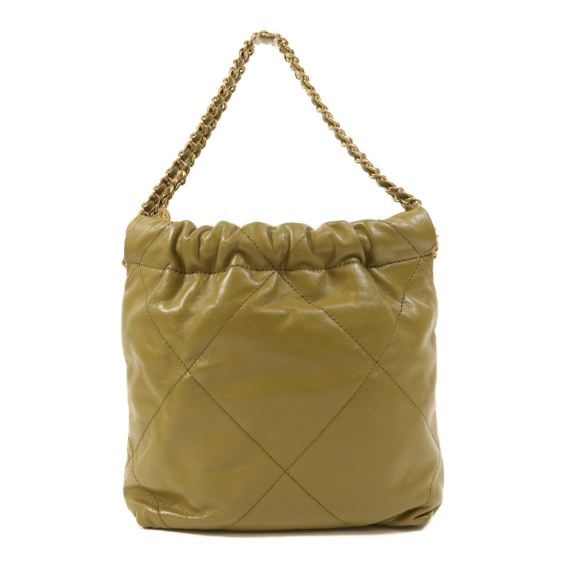 CHANEL 牛皮皮革Chanel 22 Mini金扣手挽肩背兩用袋-1