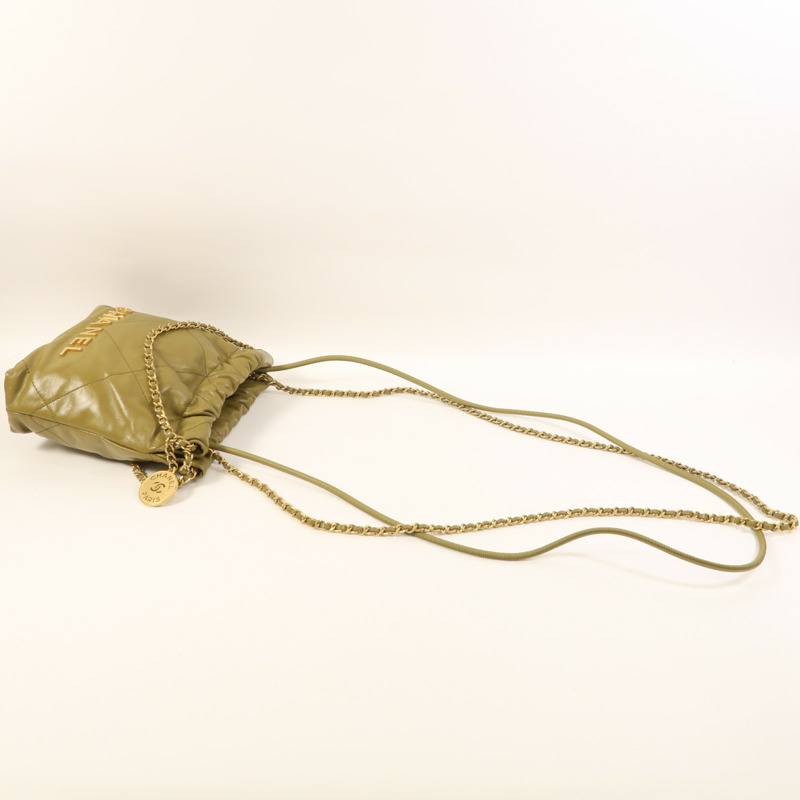 CHANEL 牛皮皮革Chanel 22 Mini金扣手挽肩背兩用袋-7