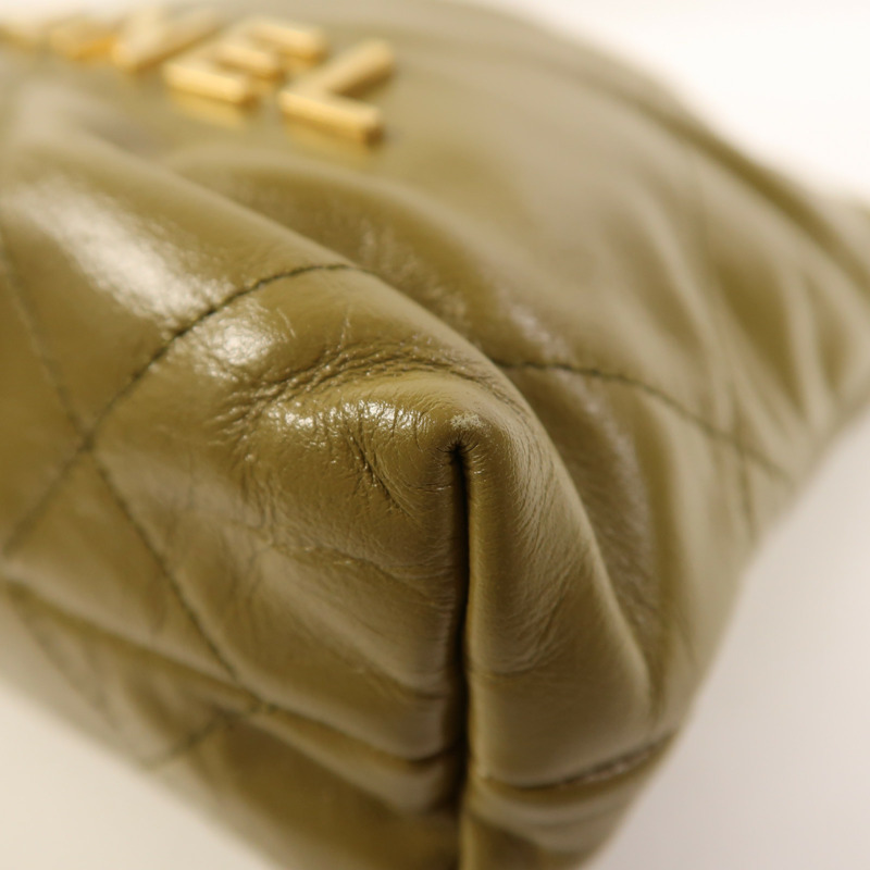 CHANEL 牛皮皮革Chanel 22 Mini金扣手挽肩背兩用袋-9