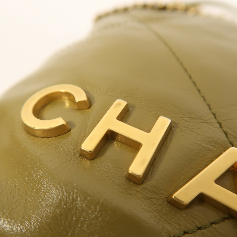 CHANEL 牛皮皮革Chanel 22 Mini金扣手挽肩背兩用袋-14