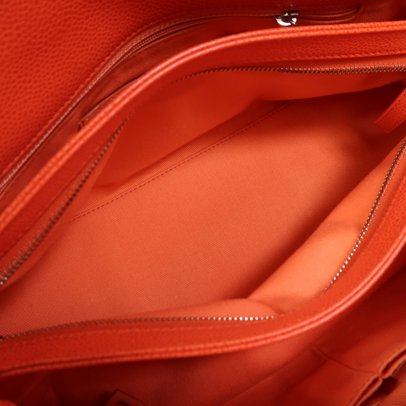 CHANEL 牛皮皮革Chain Shoulder銀扣鏈帶肩背袋-4