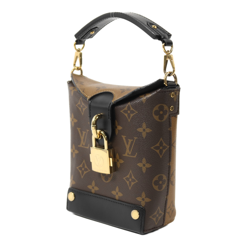 LOUIS VUITTON Monogram Reverse Bento Box BB金扣手挽肩背兩用袋-2