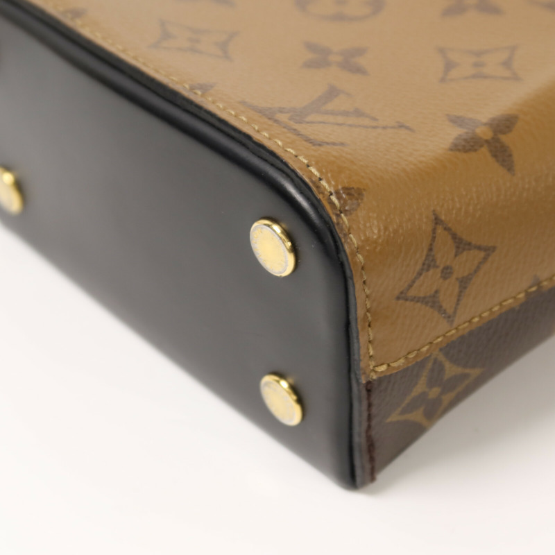 LOUIS VUITTON Monogram Reverse Bento Box BB金扣手挽肩背兩用袋-12