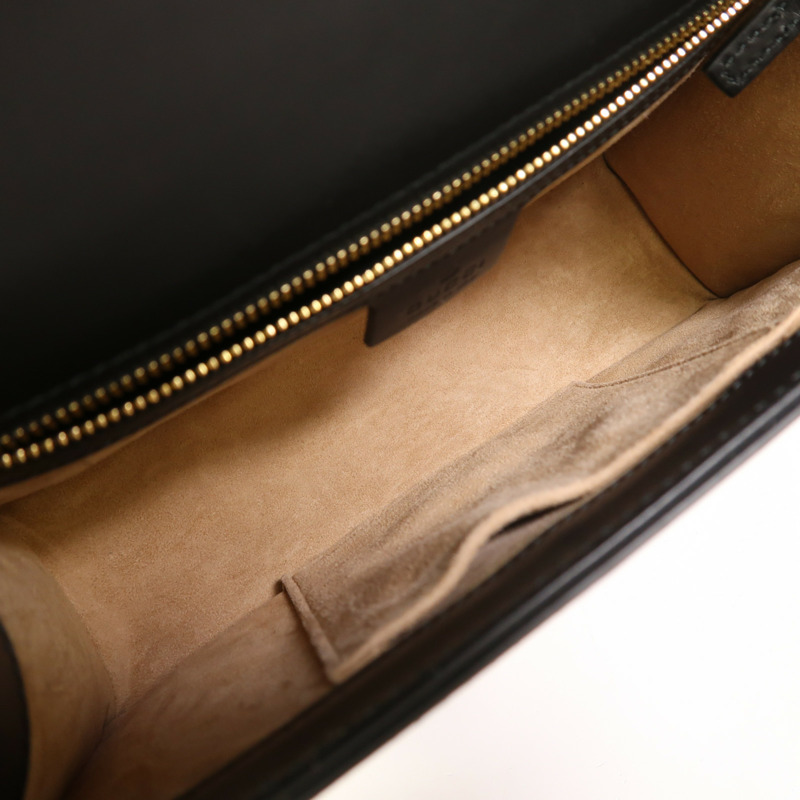 GUCCI 牛皮皮革Sylvie金扣肩背袋-4