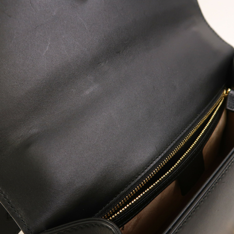 GUCCI 牛皮皮革Sylvie金扣肩背袋-17