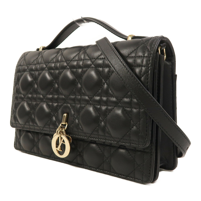 Dior 羊皮皮革My Dior Top Handle Bag金扣手挽肩背兩用袋-2