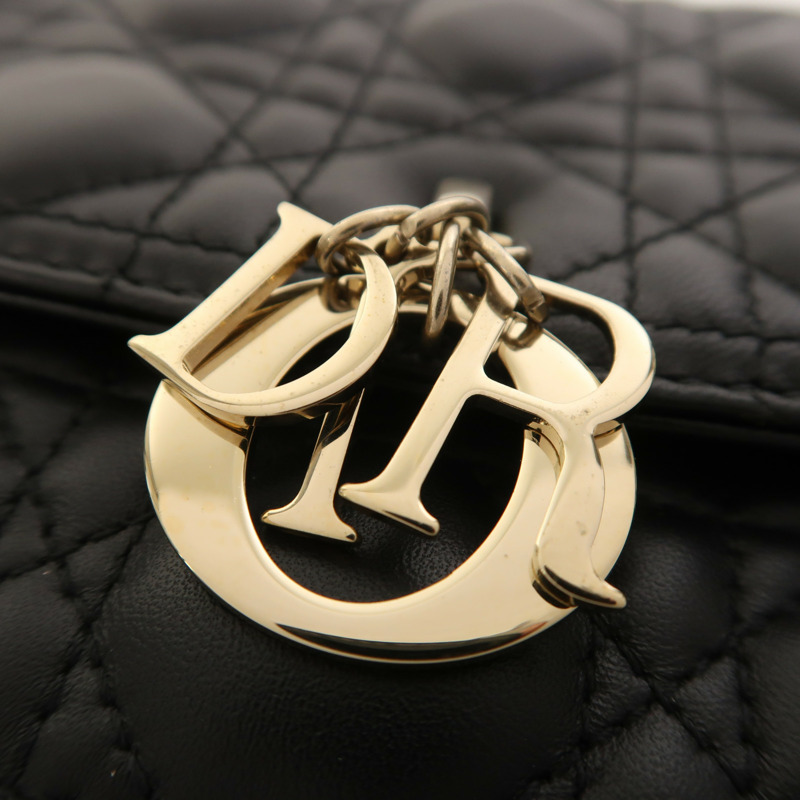 Dior 羊皮皮革My Dior Top Handle Bag金扣手挽肩背兩用袋-13