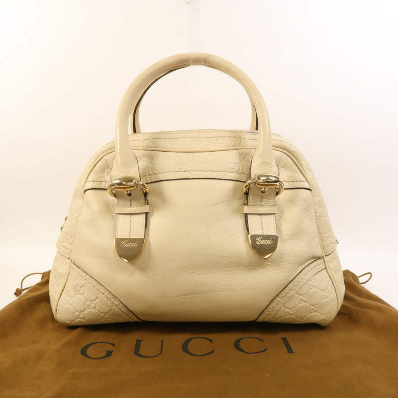 GUCCI 牛皮皮革Hand Bag金扣手挽袋-7