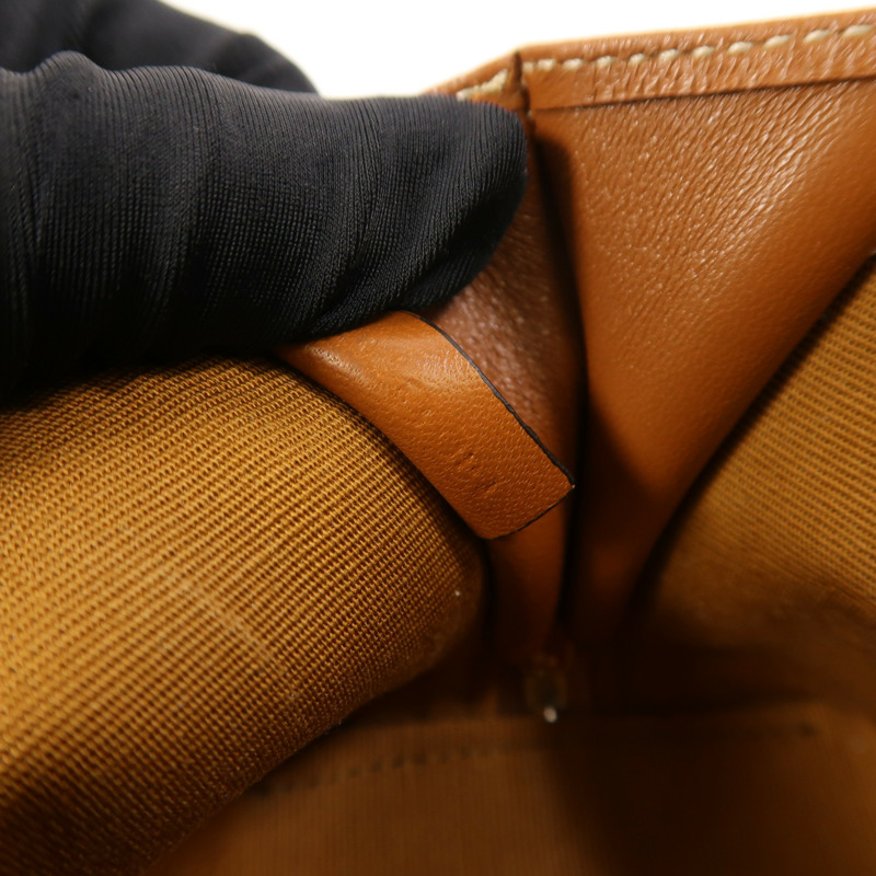 CELINE 塗層帆布Clutch On Chain金扣鏈帶肩背袋-6