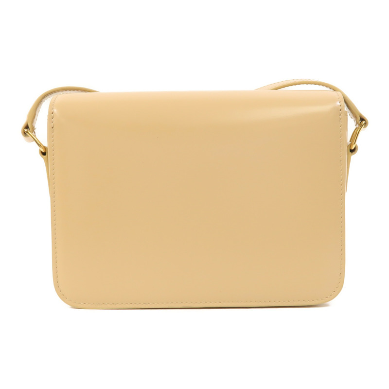 CELINE 牛皮皮革Teen Triomphe金扣肩背袋-1