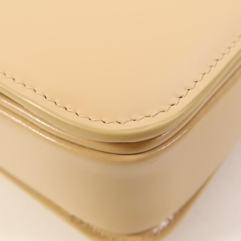 CELINE 牛皮皮革Teen Triomphe金扣肩背袋-12