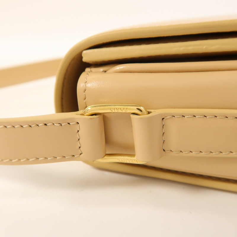 CELINE 牛皮皮革Teen Triomphe金扣肩背袋-15