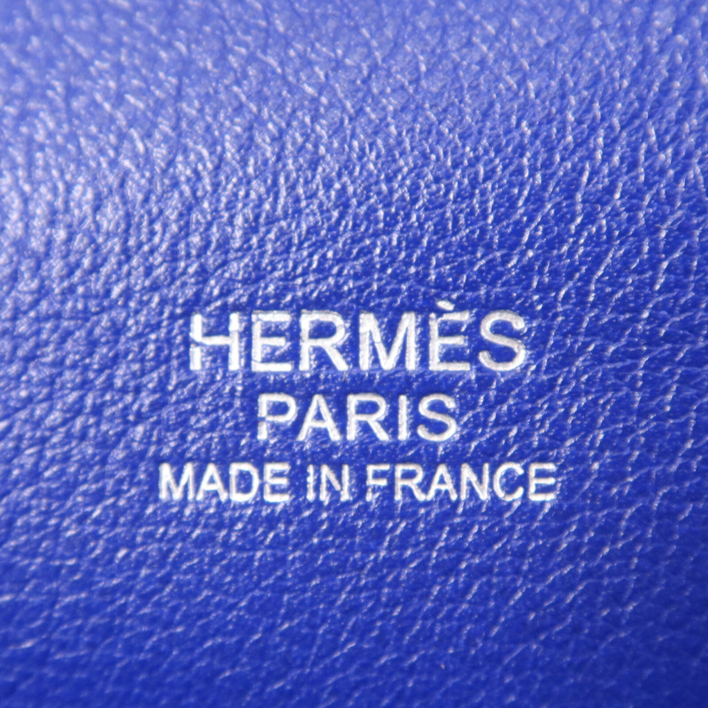 HERMES Evercolor皮革Tool Box 20銀扣手挽肩背兩用袋Blue Electric-5