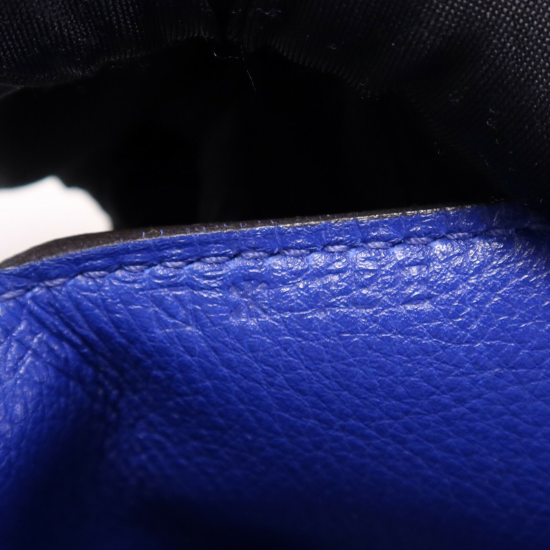 HERMES Evercolor皮革Tool Box 20銀扣手挽肩背兩用袋Blue Electric-7