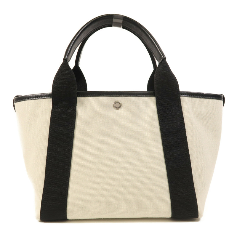 BALENCIAGA 帆布Biarritz銀扣手挽肩背兩用袋-1