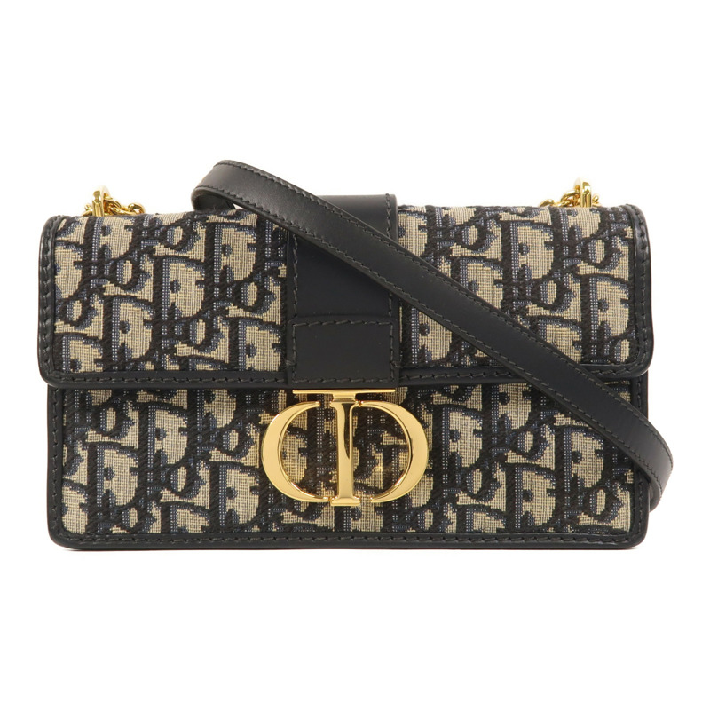 Dior 帆布30 Montaigne金扣鏈帶肩背袋-0