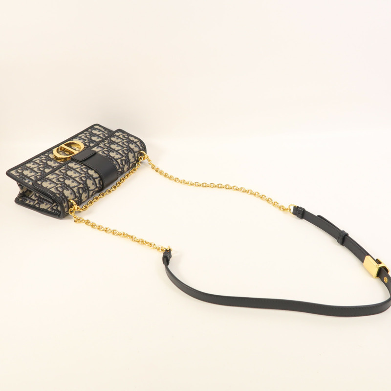 Dior 帆布30 Montaigne金扣鏈帶肩背袋-7