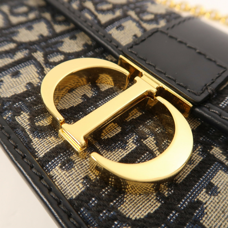 Dior 帆布30 Montaigne金扣鏈帶肩背袋-9