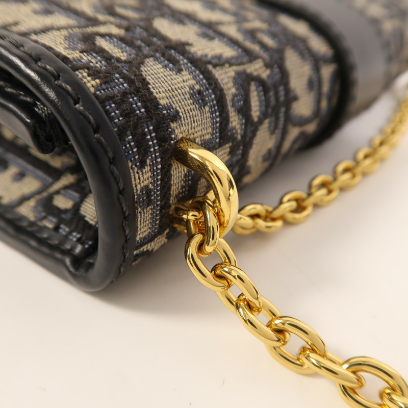 Dior 帆布30 Montaigne金扣鏈帶肩背袋-15