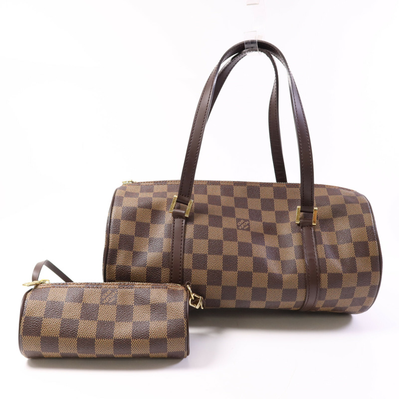 LOUIS VUITTON Damier Papillon GM金扣肩背袋-9