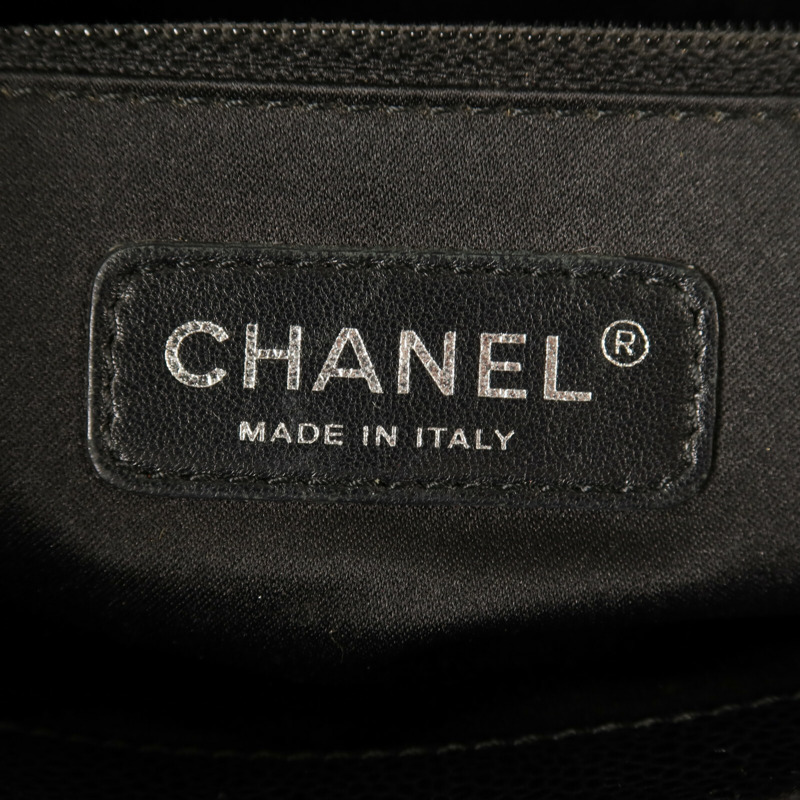 CHANEL 牛皮皮革GST Grand Shopping Tote Bag銀扣鏈帶肩背袋-5